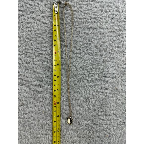 Vintage Enameled Gold Toned Penguin Pendant - Picture 5 of 5